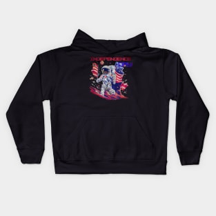 Astronaut independence day Kids Hoodie